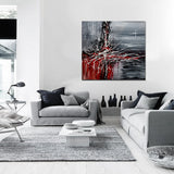Original Abstract Art For Sale - Modern Wall Art Luxury Homes Office - Light Storm - LargeModernArt