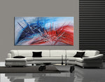 Abstract Painting for sale, Blue, Red Painting Express Shipping,  Home Decor Wall Art  - Beauty of Light - LargeModernArt
