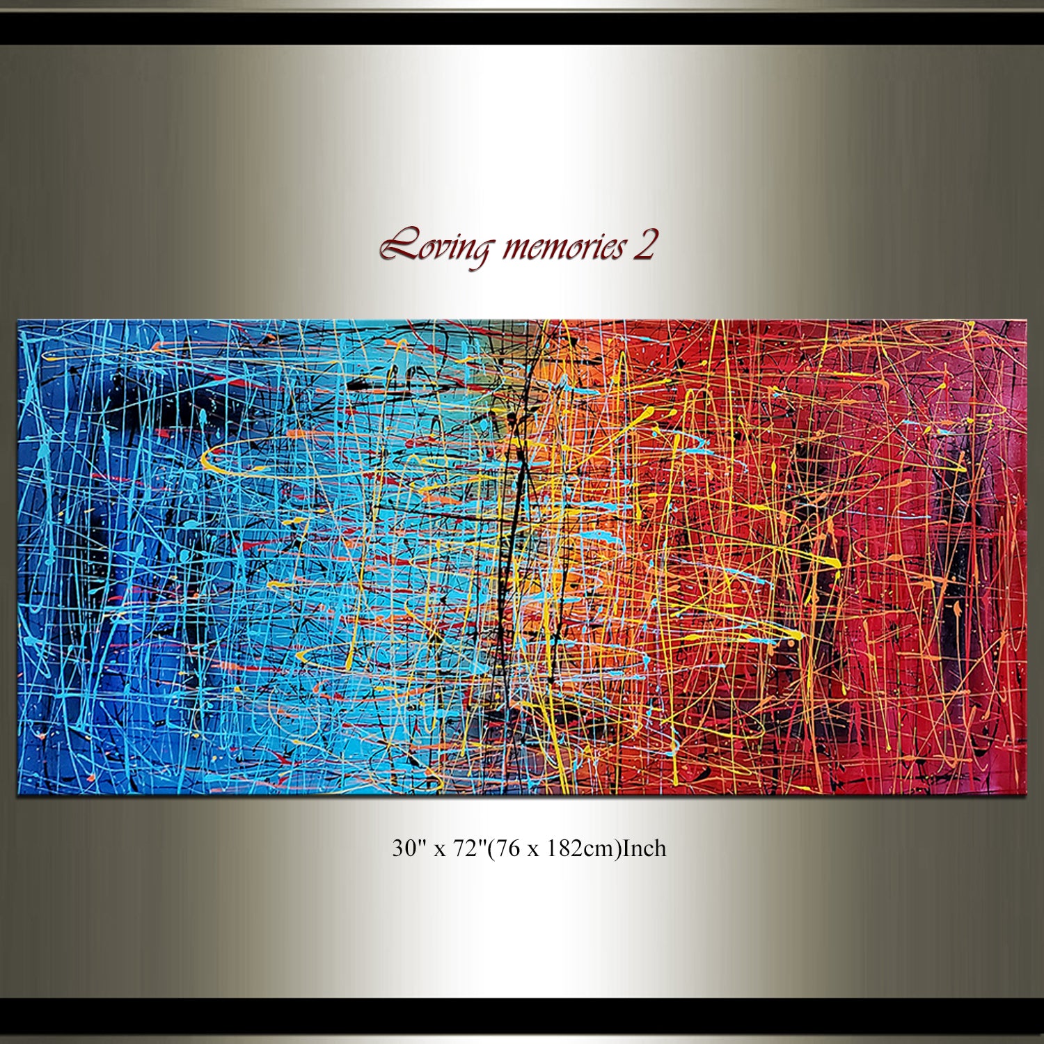 Abstract Angel Paintings | Jackson Pollock Style | Large Modern Art - Loving Memories 2 - LargeModernArt