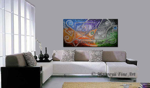 Abstract Painting Modern Art for Sale - Luscious Strings 2 - LargeModernArt