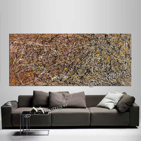 Abstract Angel Paintings | Jackson Pollock Style | Large Modern Art - Luxurious Style -4 - LargeModernArt
