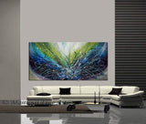 Abstract painting 72, Wall Art Home Decor - Ocean Sparkle 2 - LargeModernArt