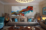Large Ocean Art Oil Painting on Canvas - Modern Wall Art Ocean Beauty 64 - LargeModernArt