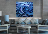 Large Oil Painting For Luxury homes - Ocean Swirl - LargeModernArt