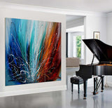 Abstract Wall Art Oil Painting Large Canvas For Luxury Home Decor Original Art For Sale - LargeModernArt