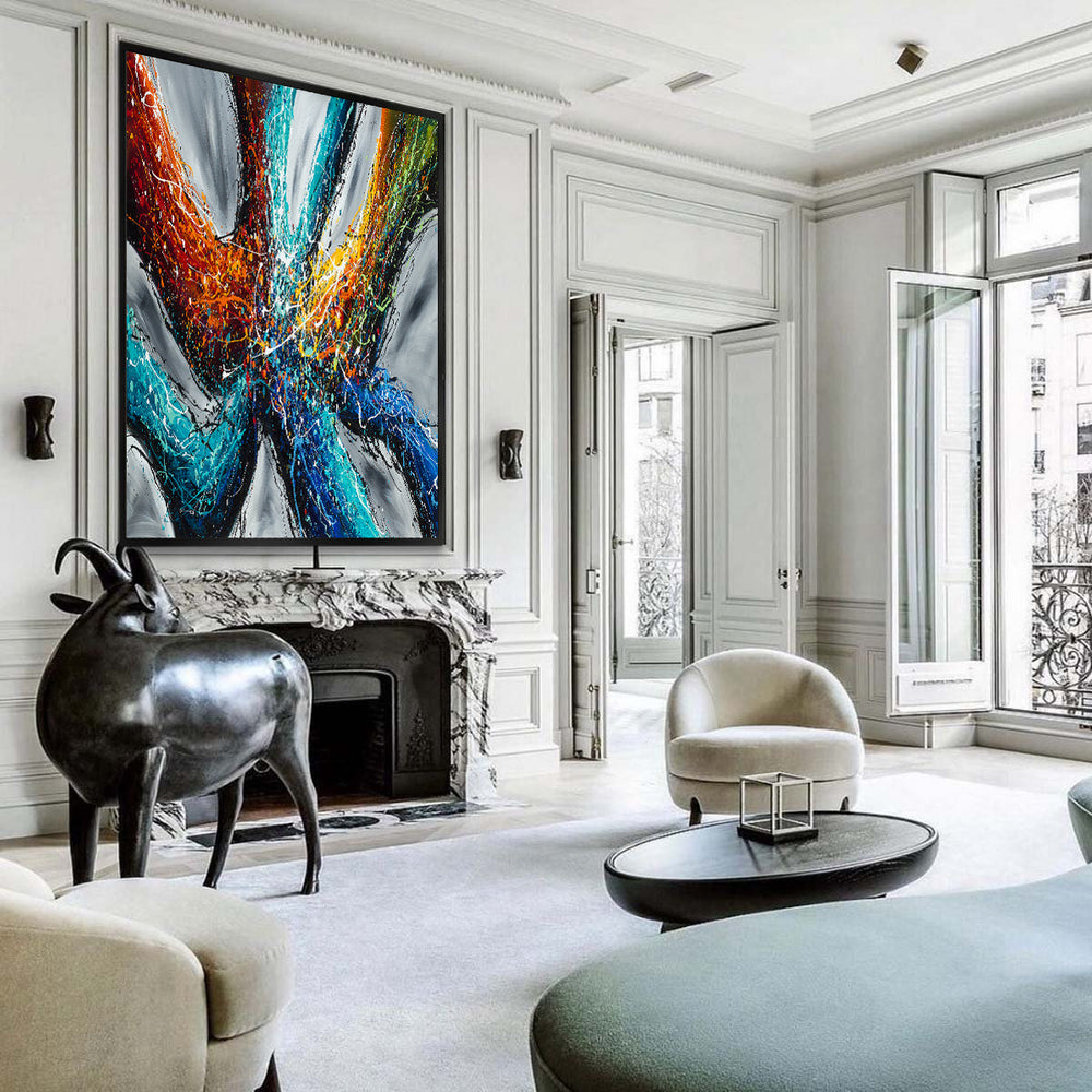 Large Modern Art Oil Painting on Canvas Modern Wall Art - Power of Elegance 4