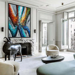Large Modern Art Oil Painting on Canvas Modern Wall Art - Power of Elegance 4 - LargeModernArt