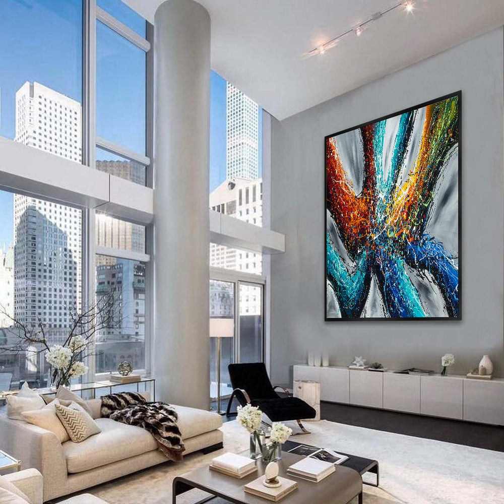 Large Modern Art Oil Painting on Canvas Modern Wall Art - Power of Elegance 4