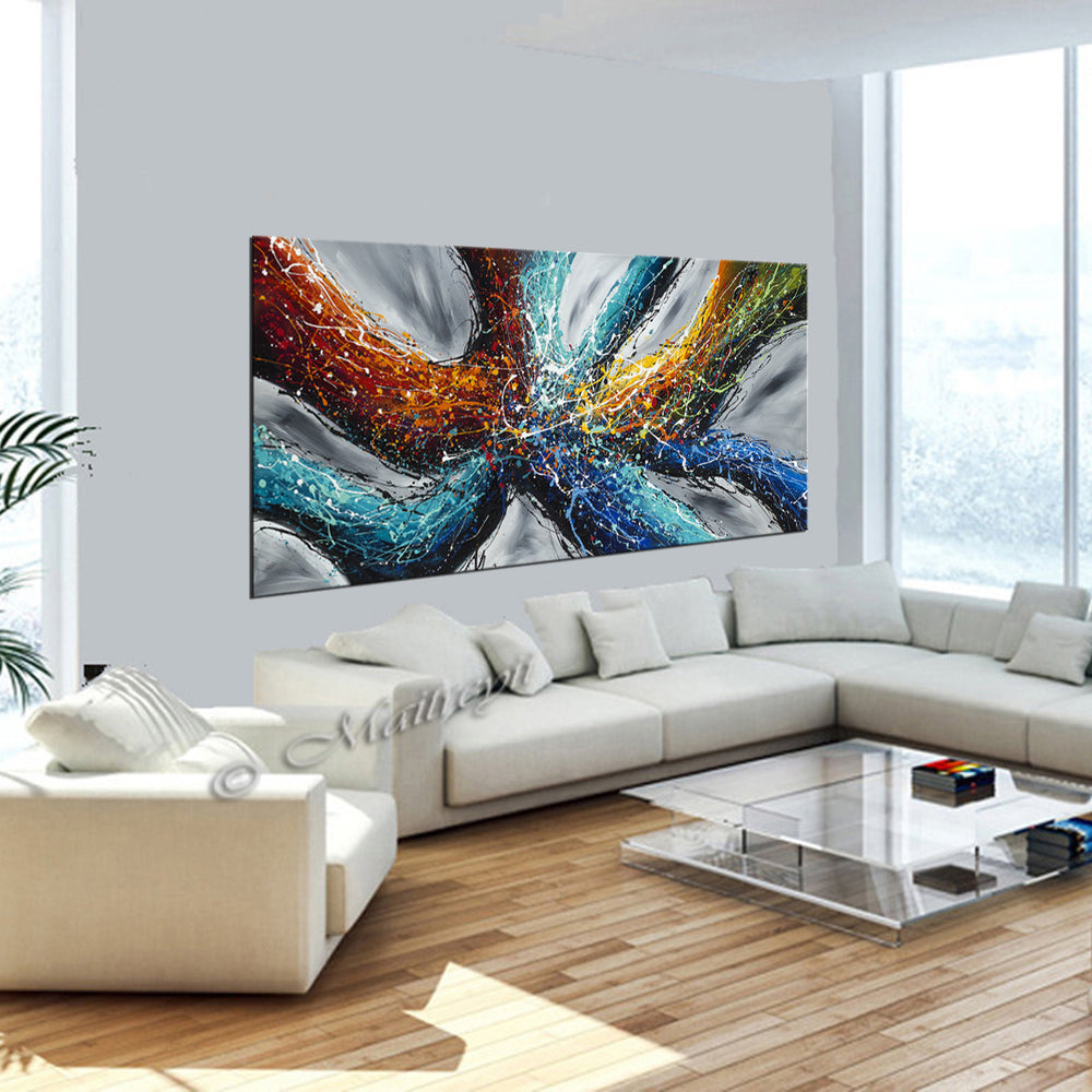 Large Modern Art Oil Painting on Canvas Modern Wall Art - Power of Elegance 4