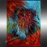 Red Painting On Canvas Original Artwork For Sale - Red Passion - LargeModernArt