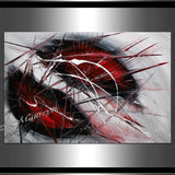 Abstract Painting Red Black Original - Red Passion 2 - LargeModernArt