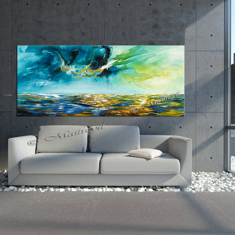 Large Ocean Art Oil Painting on Canvas - Modern Wall Art - Seascape 28