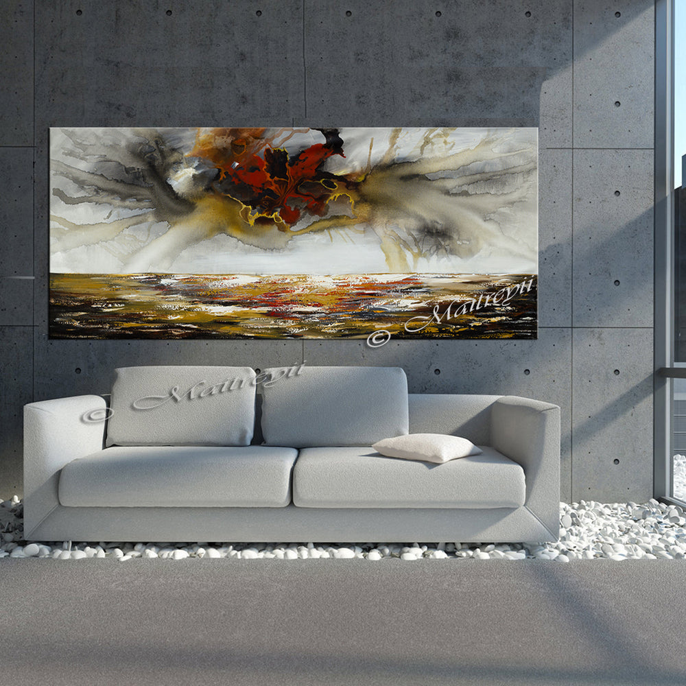 Large Ocean Art Oil Painting on Canvas - Modern Wall Art - Seascape 30