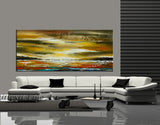 Large Ocean Art Oil Painting on Canvas Modern Wall Art Seascape - Ocean Journey 13 - LargeModernArt