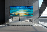 Large Ocean Art Oil Painting on Canvas Modern Wall Art Seascape - Ocean Journey 8 - LargeModernArt