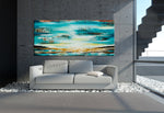 Large Ocean Art Oil Painting on Canvas Modern Wall Art Seascape - Ocean Journey 15 - LargeModernArt