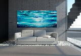 Large Ocean Art Oil Painting on Canvas Modern Wall Art Seascape - Ocean Journey 14 - LargeModernArt
