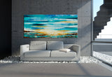 Large Ocean Art Oil Painting on Canvas Modern Wall Art Seascape - Ocean Journey 17 - LargeModernArt