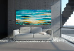 Large Ocean Art Oil Painting on Canvas Modern Wall Art Seascape - Ocean Journey 18 - LargeModernArt
