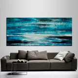 Large Ocean Art Oil Painting on Canvas Modern Wall Art Seascape - Ocean Journey 20 - LargeModernArt