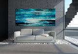 Large Ocean Art Oil Painting on Canvas Modern Wall Art Seascape - Ocean Journey 20 - LargeModernArt