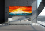 Large Ocean Art Oil Painting on Canvas Modern Wall Art Seascape - Ocean Journey 10 - LargeModernArt