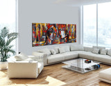 Large Modern Art Oil Painting on Canvas Modern Wall Art Figurative - Divine Love 2 - LargeModernArt