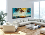 Large Ocean Art Oil Painting on Canvas Modern Wall Art - Seascape Painting 7 - LargeModernArt