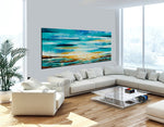 Large Ocean Art Oil Painting on Canvas Modern Wall Art Seascape - Ocean Journey 17 - LargeModernArt