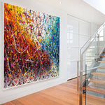 Painting Jackson Pollock Multiple Size Drip Style Abstract Art on Canvas, large Wall Art - Vintage Beauty 152 - LargeModernArt