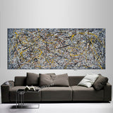 Jackson Pollock Style | Abstract artwork large oil painting on canvas modern wall art - Vintage Beauty 8 - LargeModernArt