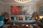 Jackson Pollock Style | large oil painting luxury Homes - Vintage Beauty 92 - LargeModernArt