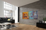 Jackson Pollock Style | Abstract artwork large oil painting on canvas modern wall art oversize luxury Homes - Vintage Beauty 9 - LargeModernArt