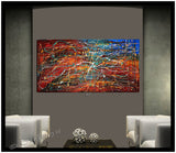 Abstract Art Painting For Sale, Extremely Modern Style Multicolored Interior Decor - Vintage Treasure - LargeModernArt