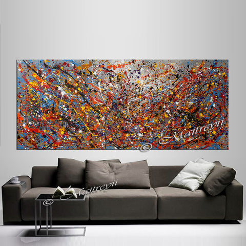 Abstract Angel Paintings | Jackson Pollock Style | Large Modern Art - Vintage Beauty 118 - LargeModernArt