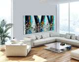 Jackson Pollock Style artwork for sale large Oil Painting on Canvas - Modern paintings luxury homes - LargeModernArt