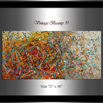 Online Art Jackson Pollock Style - Vintage Beauty 91 - LargeModernArt