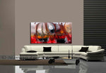 Red Oil Painting Abstract Art For Sale, Black Hole Beauty 81 - Size 48x24  Worldwide shipping - LargeModernArt