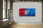 Large Landscape artwork Oil Painting on Canvas - Modern Wall Blissful Sunrise 2 - LargeModernArt
