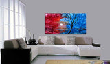 Large Landscape artwork Oil Painting on Canvas - Modern Wall Blissful Sunrise 2 - LargeModernArt