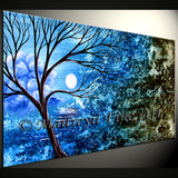 Large Landscape artwork Oil Painting on Canvas - Modern Wall Blissful Sunrise 3 - LargeModernArt