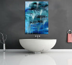 Luxury Modern Home Decor - Blue Waterfall - LargeModernArt