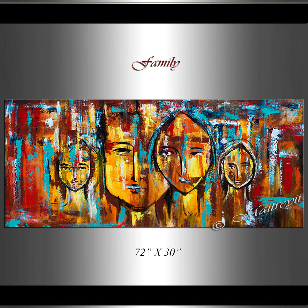 Large Modern Art - The Family