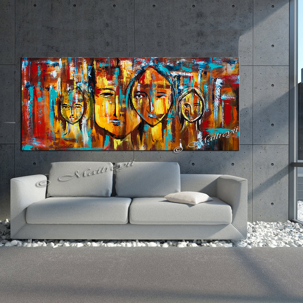 Large Modern Art - The Family