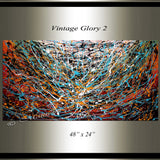 Abstract Paintings Original Modern Art -  Vintage Glory 2 - LargeModernArt