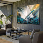Large Modern Art Oil Painting on Canvas - Modern Wall Art Amazing Abstract - LargeModernArt
